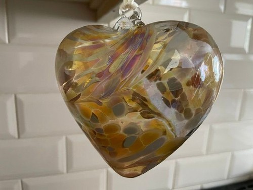 Glass friendship heart - heart, hanging