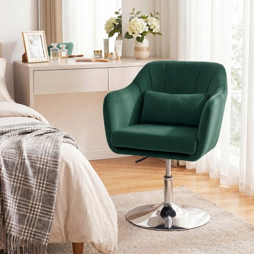 Homcom retro velvet swivel - retro,