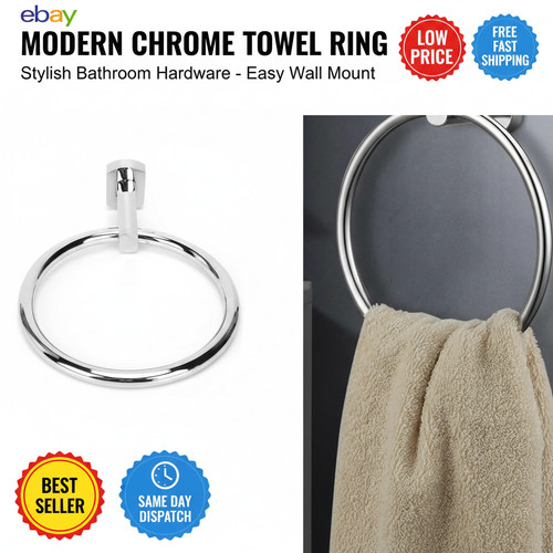 Wall mounted towel ring holder - wall,
