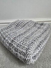 Grey Knitted Baby infant Blanket For Pram