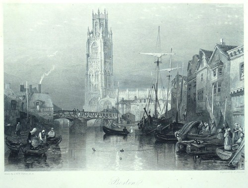 Antique print boston - antique,