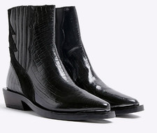 River Island Black Leather