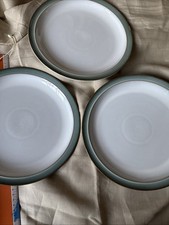 3 Lightly Used Denby Regency  Green Dinner Plates 26 cm /10.25” Sw