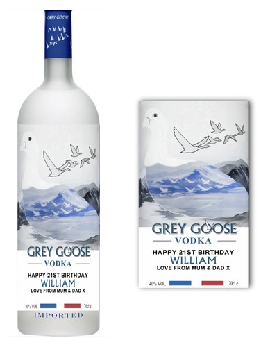 Personalised grey goose - grey, vodka