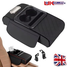 Portable Armrest Pad PU Leather Storage Box Center Console Armrest Cushion  Car