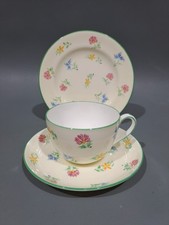 Vintage Wedgwood Bone China Tea Cup, Saucer & Plate Trio Hand Decorated