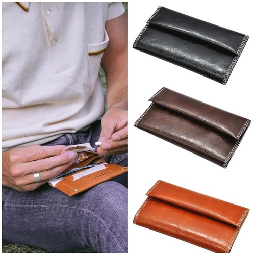 Tan leather tobacco - tan, pouch