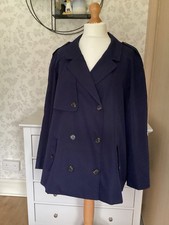 Centigrade Women's Short Navy Trench Coat Size 2 XL. New No Tags