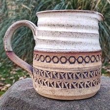 Broadstairs Studio Pottery Stoneware Jug Pint Vintage Dianne Sanders 