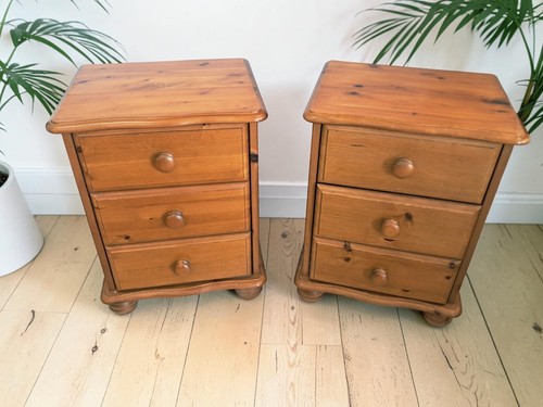 Pair vintage solid - pair, pine