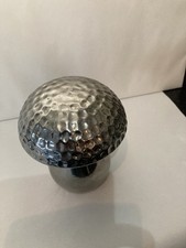 Ceramic Type Golf Ball / Muchroom Ornament Has Chrome Effect Coating Good Cond