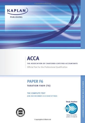 Acca taxation - f6, (fa