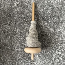 Toft Drop Spindle and Grey Fleece Set Used Good Condition
