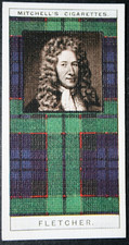 FLETCHER  Scottish Clan Tartan   Original 1927 Vintage Card  EE07M