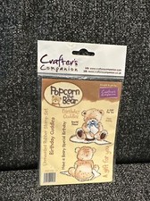 Popcorn Bear Rubber Stamps Cardmaking