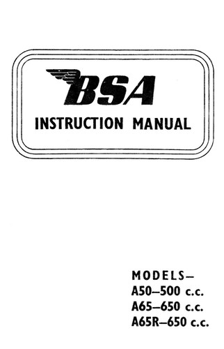 1963 bsa a50 - 1963, a65