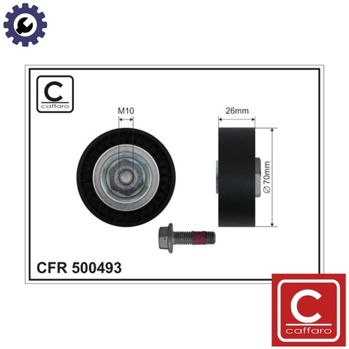 Deflectionguide pulley vribbed - deflectionguide,