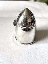 WWI Novelty Silver Travelling Inkwell Shell Bullet Form 1919 Thomas Wilmore