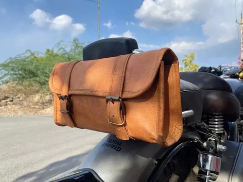 Leather motorcycle pouch tool - pouch,