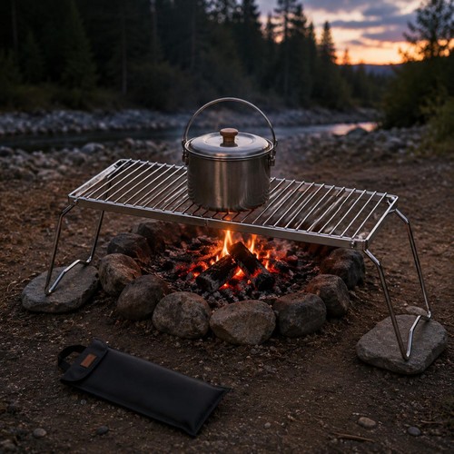 Camping cooker stand slatted - cooker,