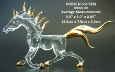 Clear Art Glass HORSE STALLION
