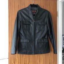 Helium Black Leather Jacket