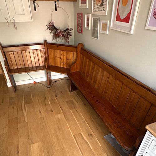 Wooden corner bench - corner, with