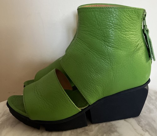 Trippen green leather platform - trippen,