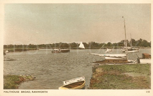Ranworth vtg postcard england - postcard,