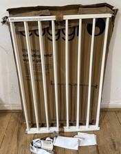 Cuggl Little Steps Extending Metal Fix Stair Gate White Boxed With Fittings 