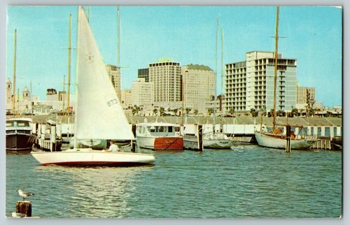 Postcard sailboats powerboats - sailboats,