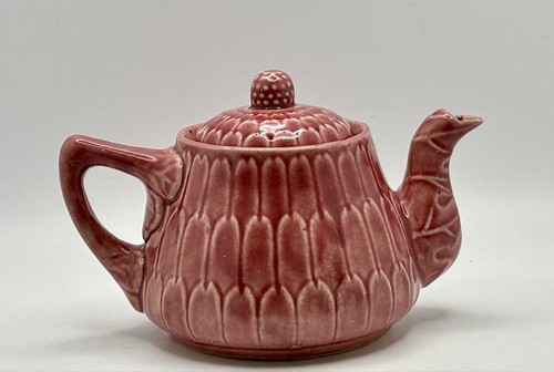 Antique majolica pink rose - ,
