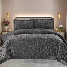 3 PCS Velvet Quilted Bedspread