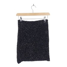 All Saints Women's Elise Hand Embellished Sequin Black Skirt Size 8