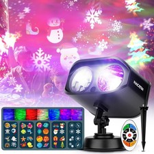 Halloween Christmas Projector Lights 2-in-1 HD Effects for Xmas Birthday Party