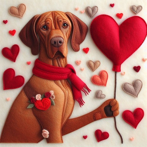 Luxury vizsla birthday - luxury, card