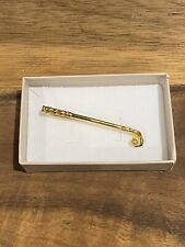 Vintage Gents Tie Clip Gold Tone Golf Club Made In France