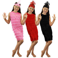 CHILDS 1920'S FLAPPER DRESS FANCY DRESS COSTUME GIRLS GATSBY CHARLESTON GANGSTER