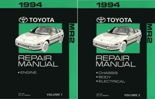 1994 Toyota MR-2 Shop Service Repair Manual Book Engine Drivetrain OEM
