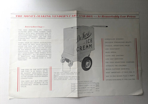 1938 nifty vending - 1938, ice