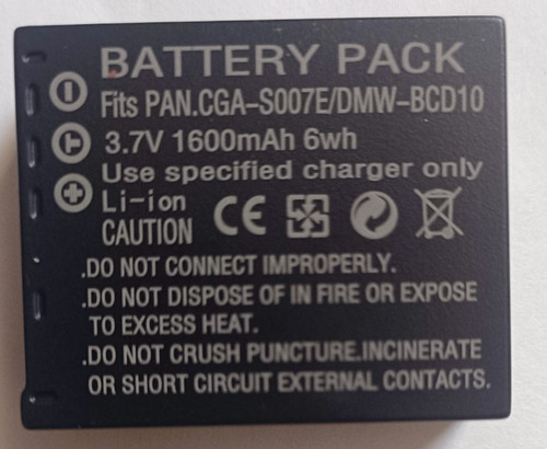 Cga s007 battery for panasonic - cga-s007,