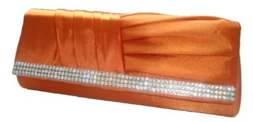 Burnt orange satin evening - burnt,