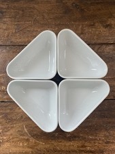 4 x Jamie Oliver White OnWhite Royal Worcester Easy Entertaining Triangle Bowls