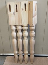 Turned Kitchen Table Legs in Pine