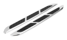 CHROME/BLACK Power Vents Bonnet Side Wings (BV1L) suits FIAT