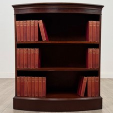 Vintage 20th Century Bow Front Bookcase In Mahogany ( REF AF-4752 )