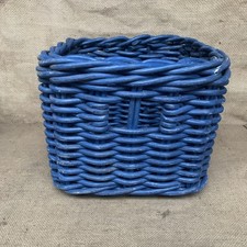 Wicker Basket - Square - Blue