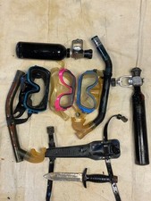Scuba snorkels and various diving gear