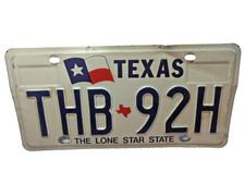 THB 92H TEXAS  American Licence Plate 12"x6"