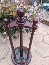 Stunning Solid Mahogany Revolving Snooker/billiard/pool Cue Stand